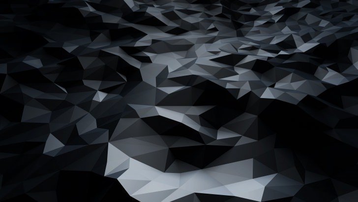 Abstract Black Low Poly Wallpaper