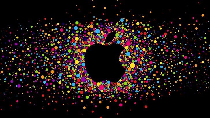 Black Apple Logo Particles Wallpaper
