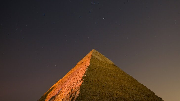 Pyramid by Night Wallpaper