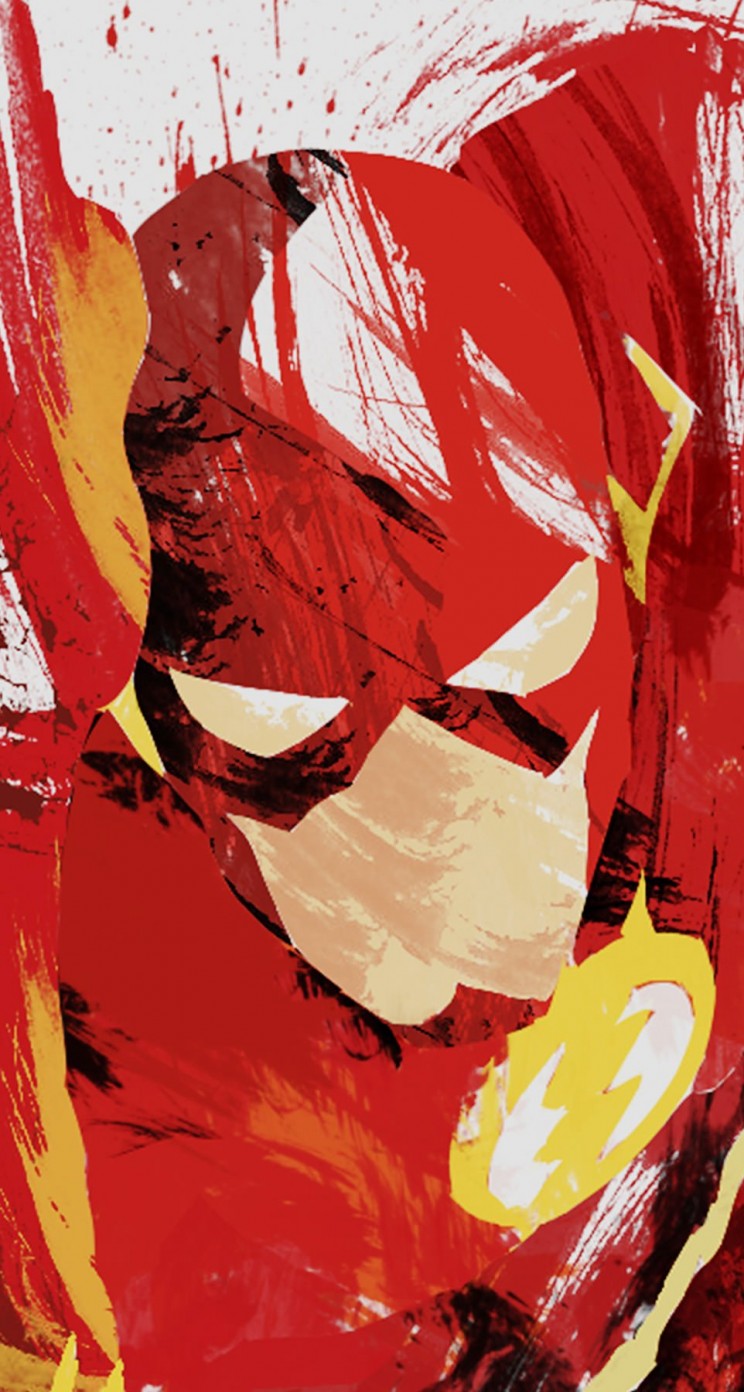 The Flash Illustration Wallpaper for Apple iPhone 5 / 5s