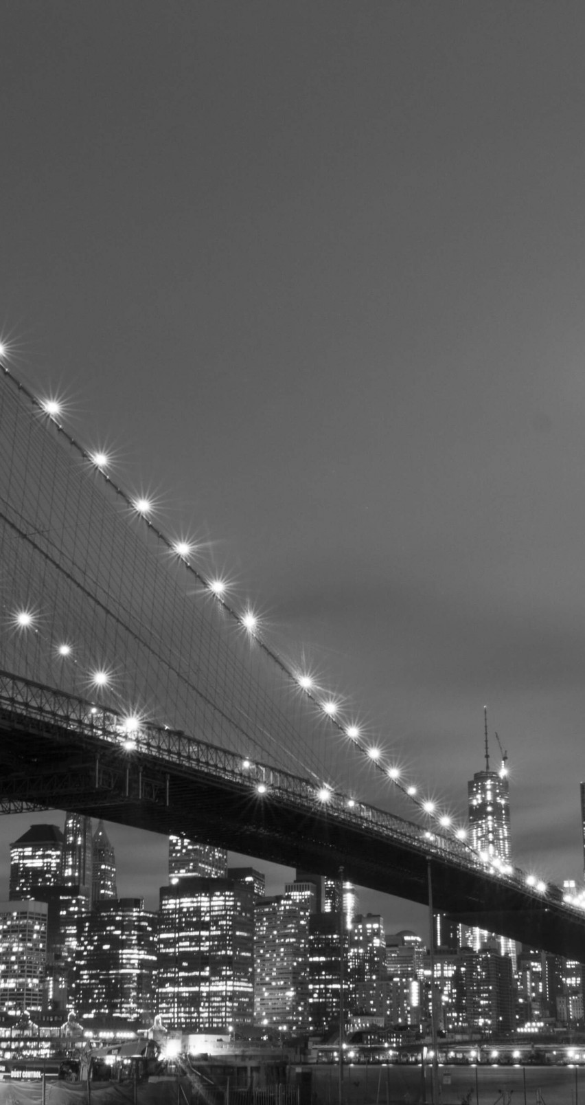Download Brooklyn Bridge, New York City in Black & White HD wallpaper ...