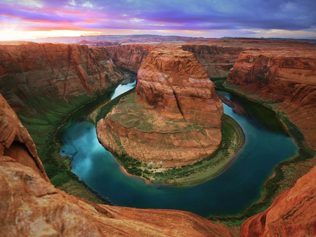 Download Horseshoe Bend HD wallpaper for 1024 x 768