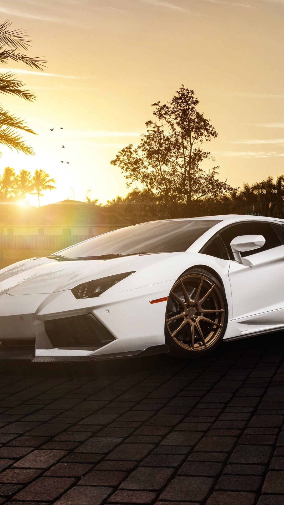 Download Lamborghini Aventador LP700-4 in White HD wallpaper for Galaxy