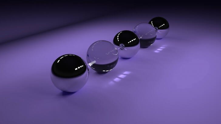 3D Glossy Spheres Wallpaper