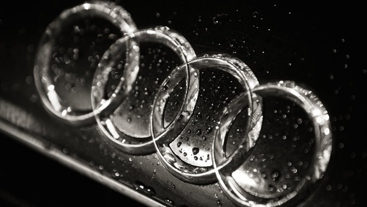 Audi Logo in Black & White Wallpaper - Brands HD Wallpapers 