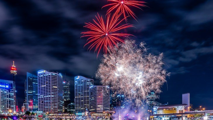 Fireworks In Darling Harbour Wallpaper