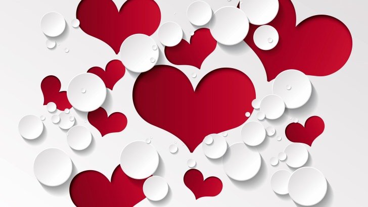 Love Heart Shaped Pattern Wallpaper