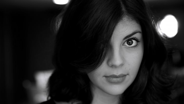 Nikki Yanofsky Black & White Portrait Wallpaper