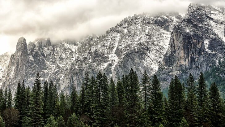 Winter Day at Yosemite National Park Wallpaper