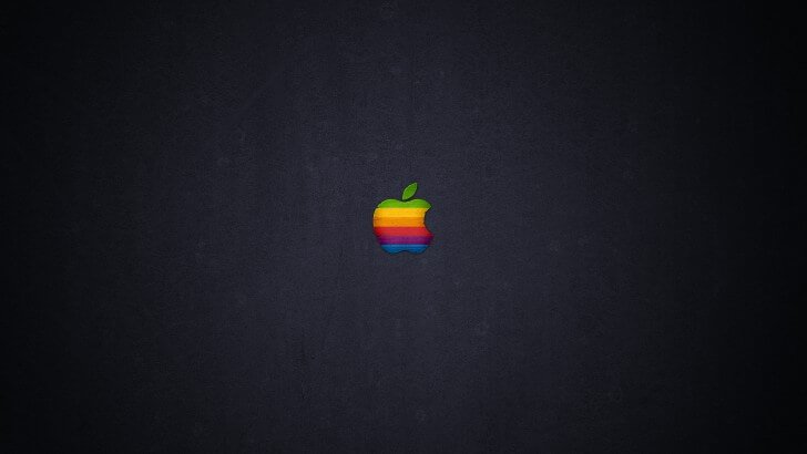 retro apple logo wallpaper