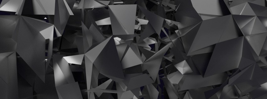 3D Geometry Wallpaper for Social Media Facebook Cover