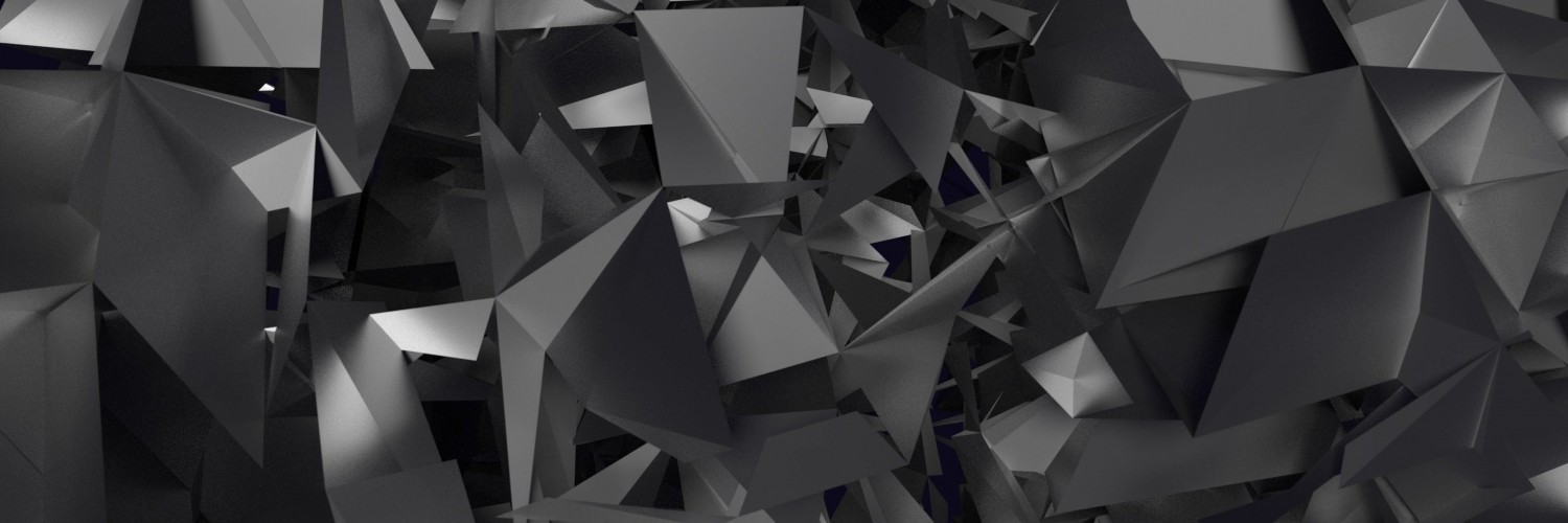 3D Geometry Wallpaper for Social Media Twitter Header