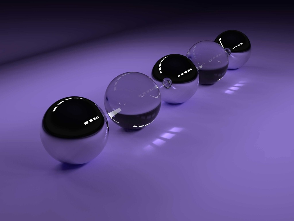 3D Glossy Spheres Wallpaper for Desktop 1024x768