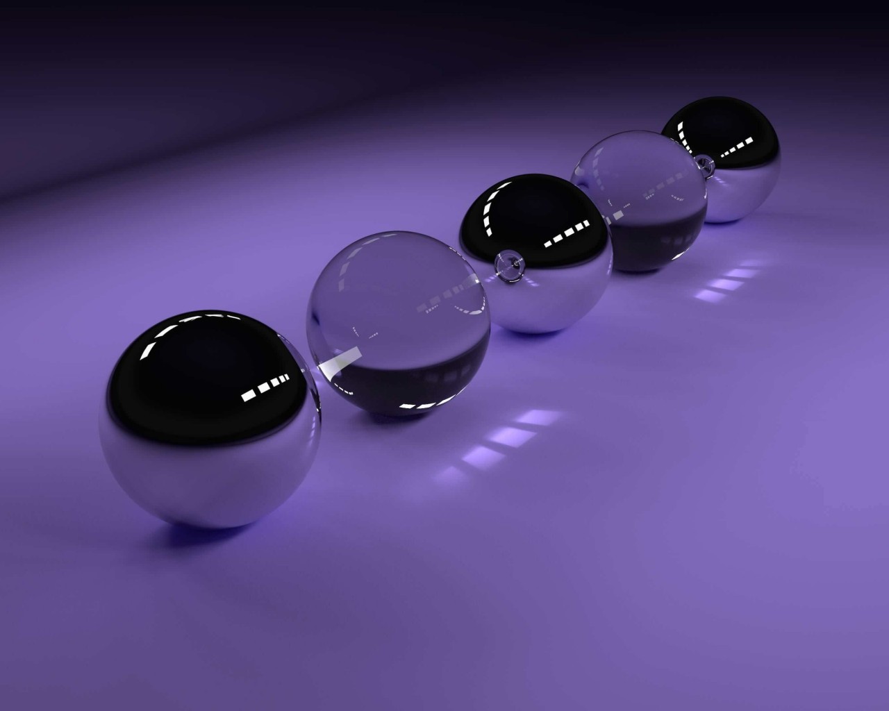 3D Glossy Spheres Wallpaper for Desktop 1280x1024