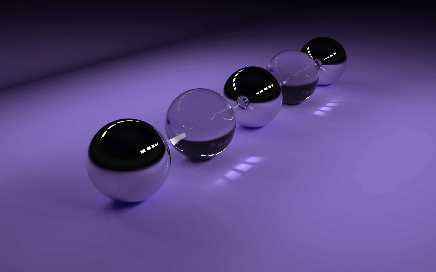 3D Glossy Spheres Wallpaper for Desktop 1440x900