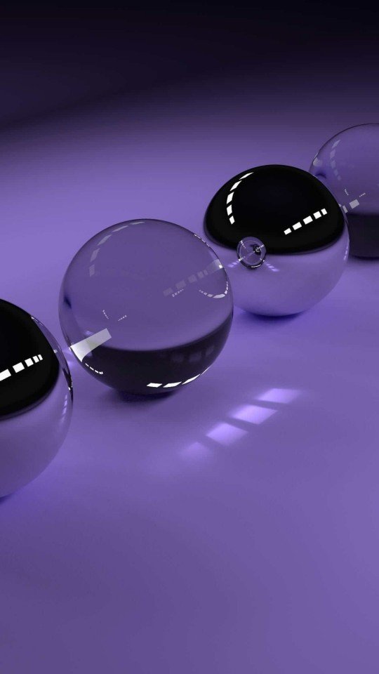 3D Glossy Spheres Wallpaper for SAMSUNG Galaxy S4 Mini
