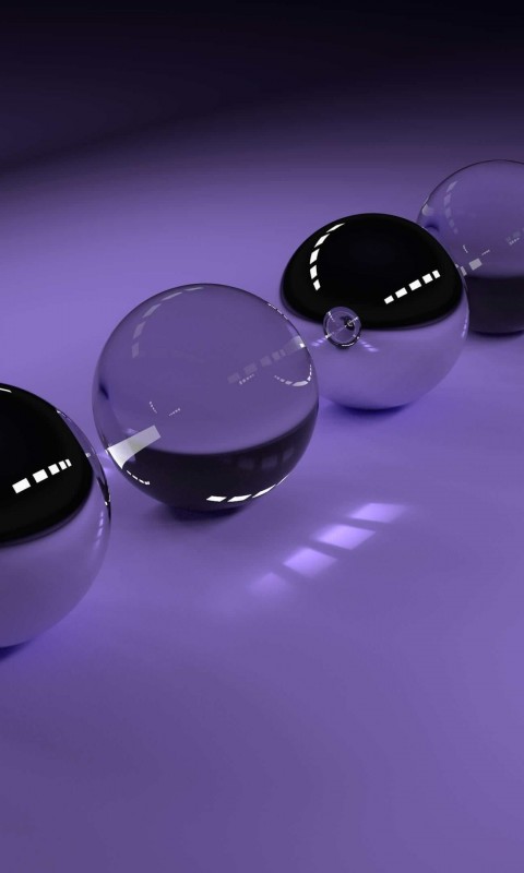3D Glossy Spheres Wallpaper for HTC Desire HD