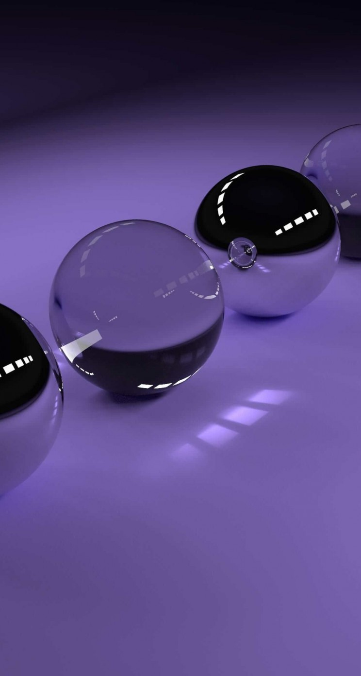 3D Glossy Spheres Wallpaper for Apple iPhone 5 / 5s
