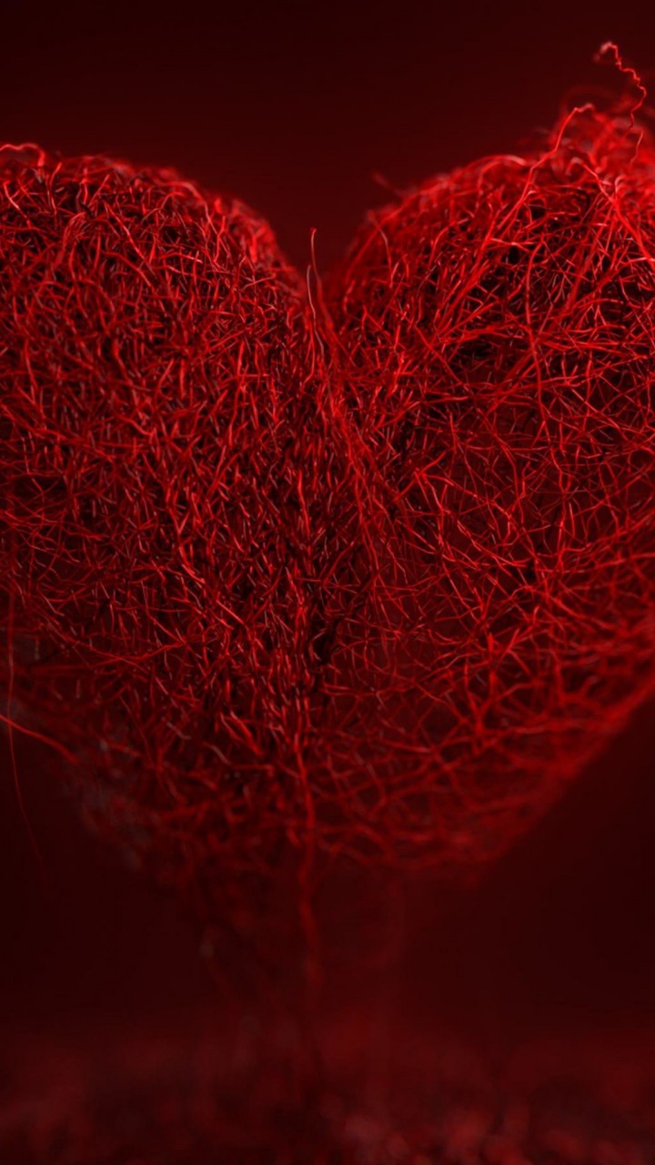 3D String Art Heart Wallpaper for Motorola Droid Razr HD