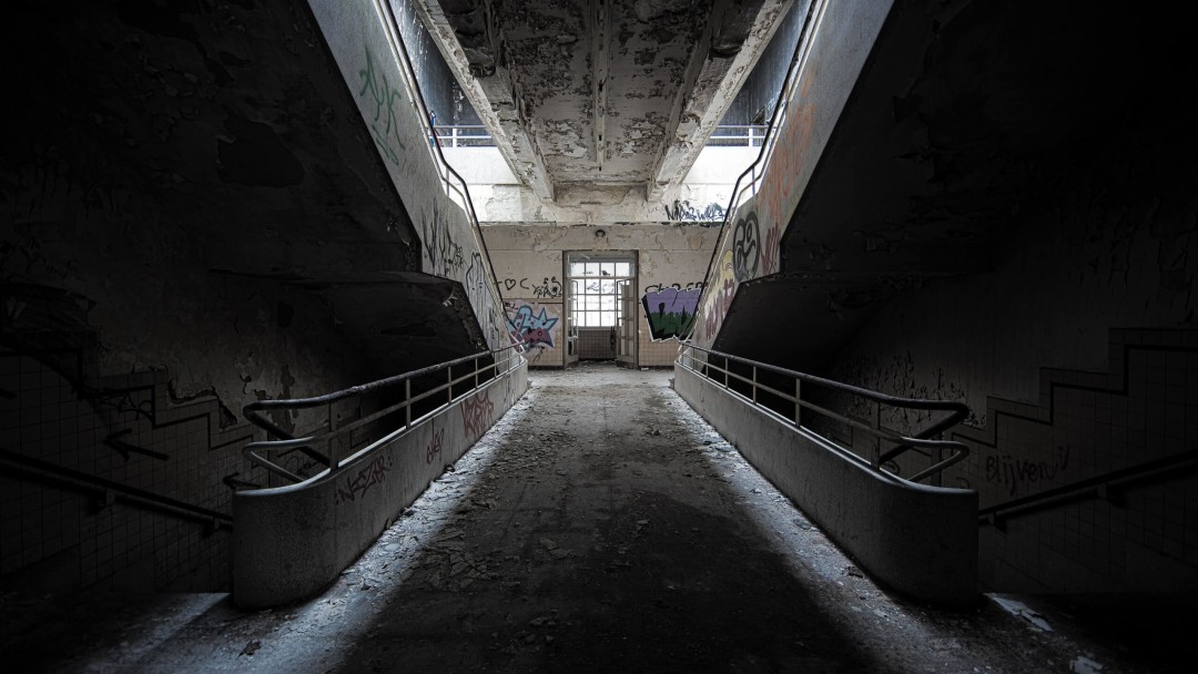 Abandoned stairs Wallpaper for Social Media Google Plus Cover