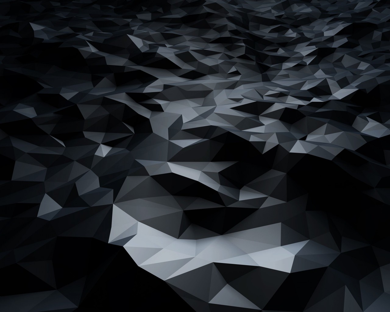Abstract Black Low Poly Wallpaper for Desktop 1280x1024