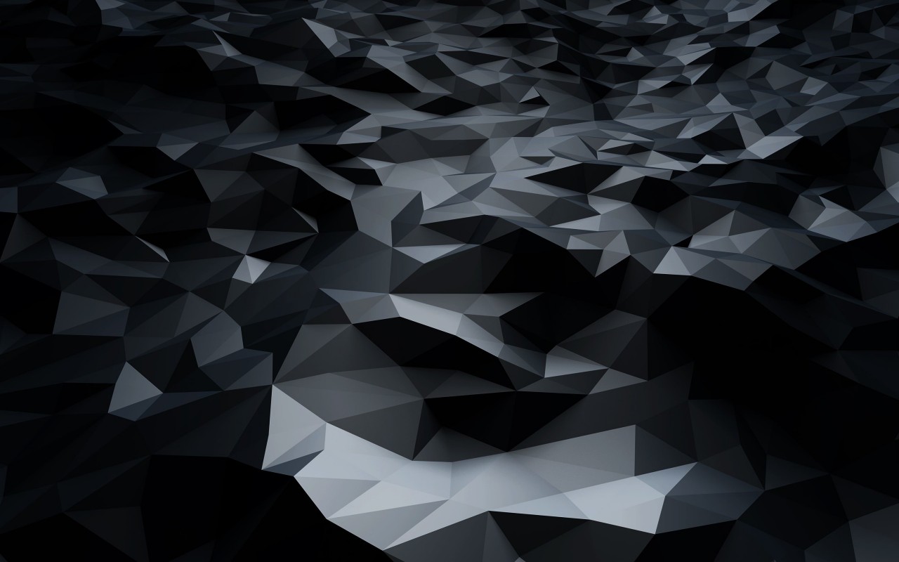Abstract Black Low Poly Wallpaper for Desktop 1280x800
