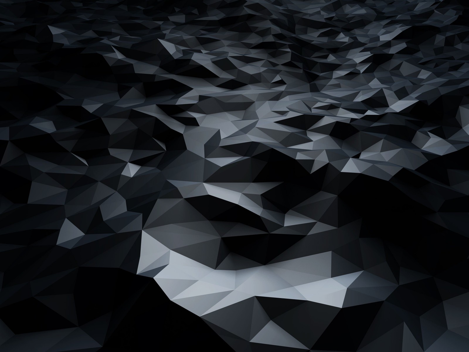 Abstract Black Low Poly Wallpaper for Desktop 1600x1200