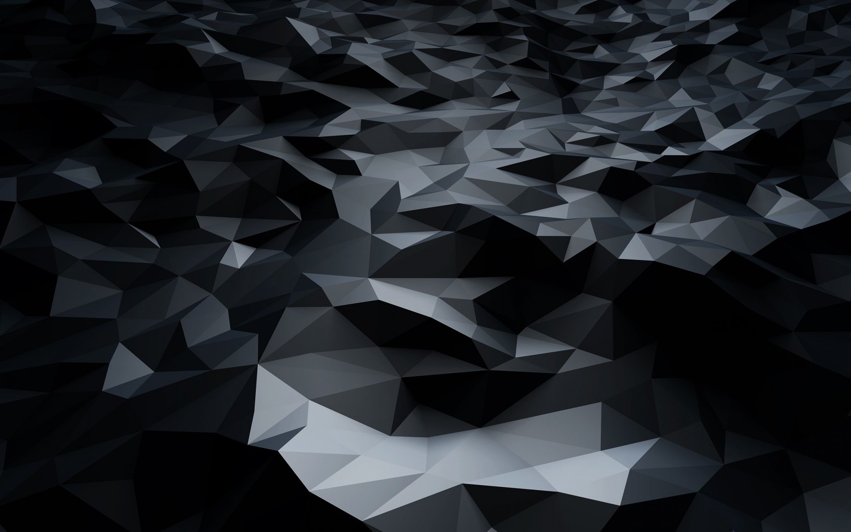 Abstract Black Low Poly Wallpaper for Desktop 1680x1050