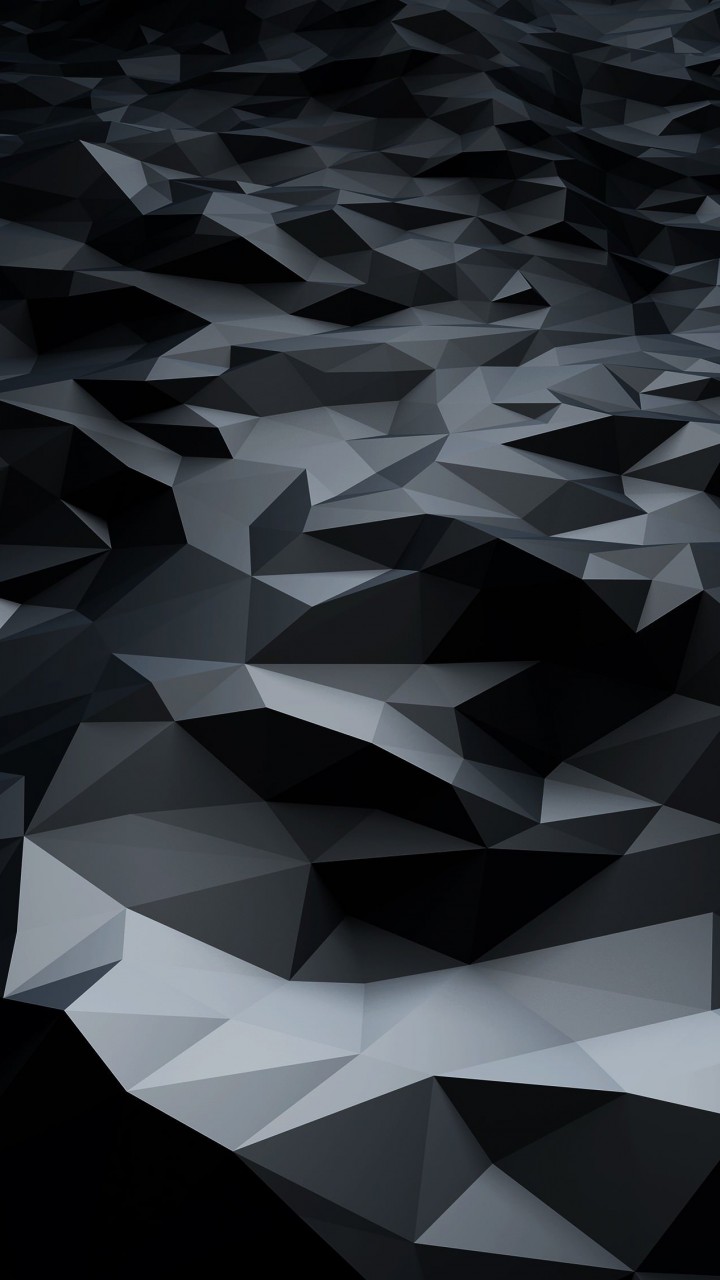 Abstract Black Low Poly Wallpaper for Google Galaxy Nexus