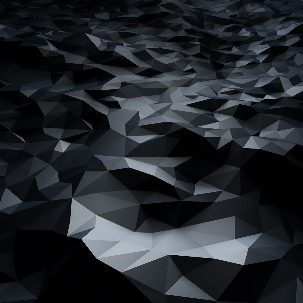 Abstract Black Low Poly Wallpaper for Apple iPad 2