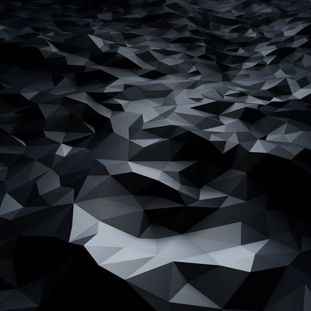 Abstract Black Low Poly Wallpaper for Apple iPad mini