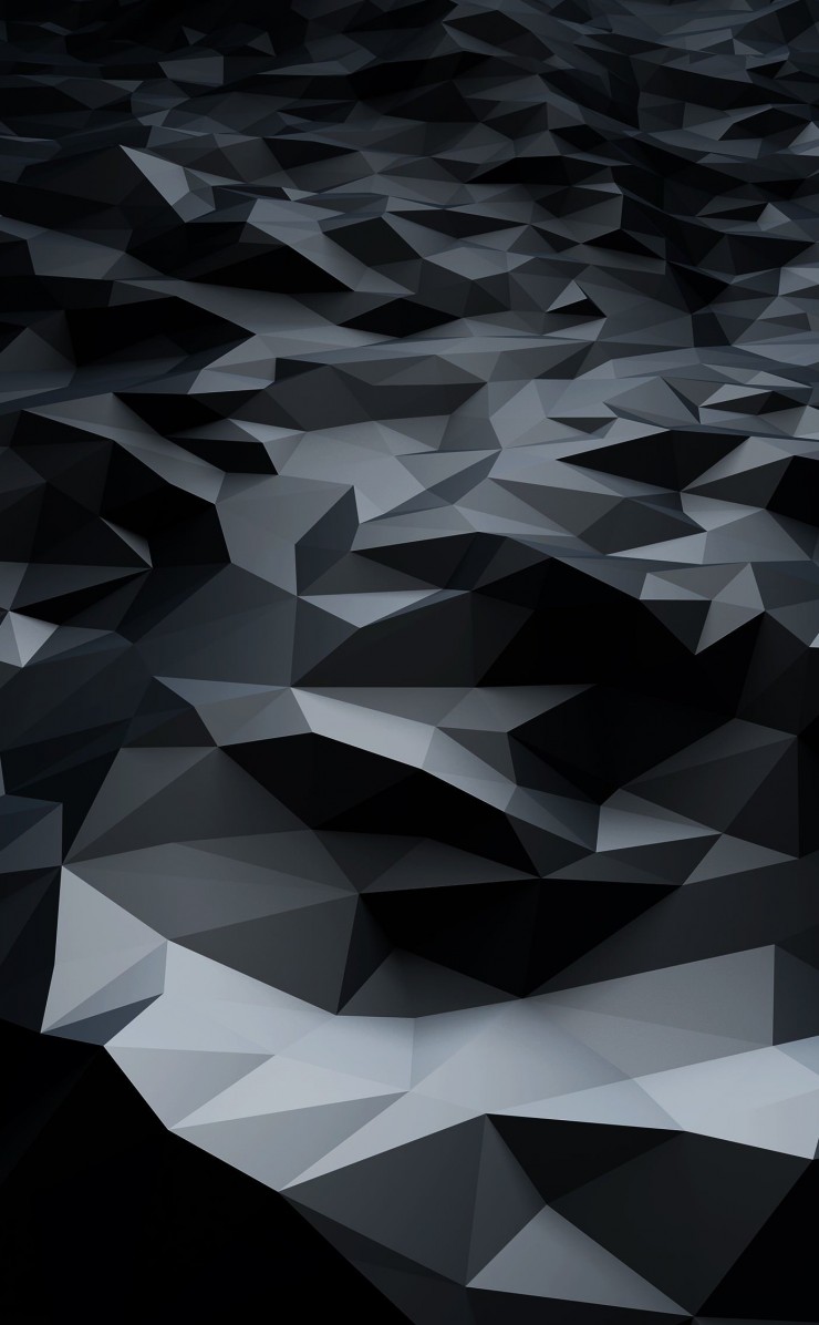 Abstract Black Low Poly Wallpaper for Apple iPhone 4 / 4s