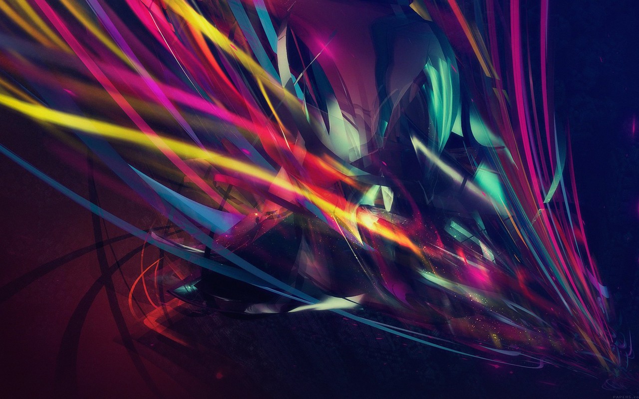Abstract Multi Color Lines Wallpaper for Desktop 1280x800