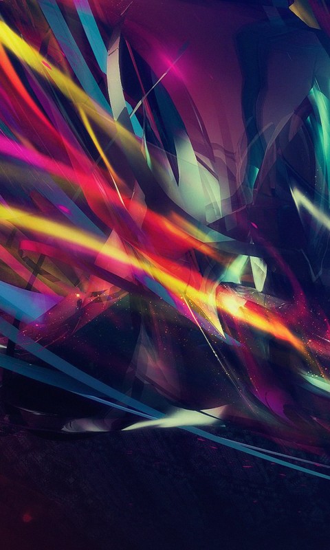Abstract Multi Color Lines Wallpaper for HTC Desire HD