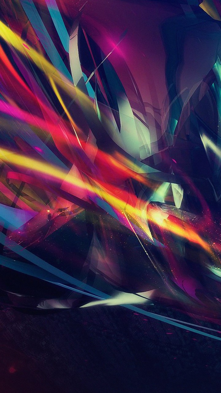 Abstract Multi Color Lines Wallpaper for HTC One mini