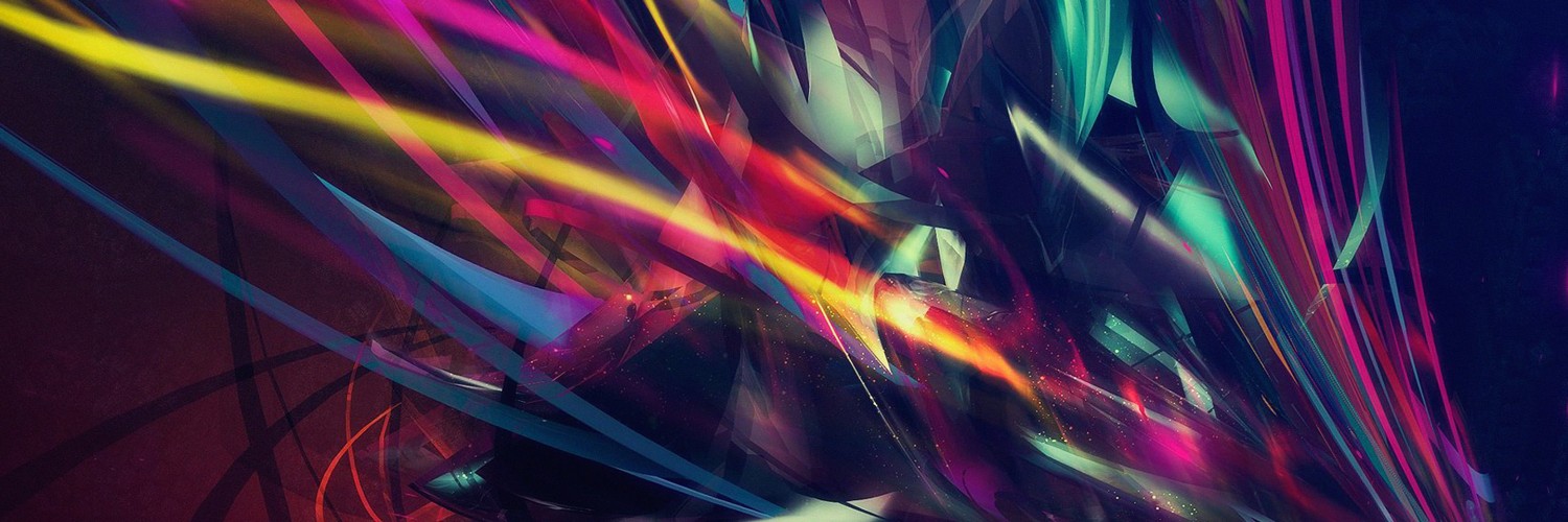 Abstract Multi Color Lines Wallpaper for Social Media Twitter Header