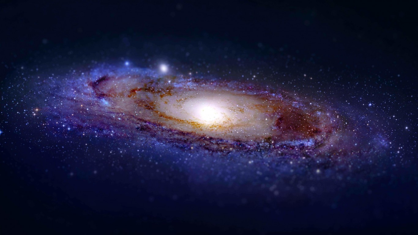 Andromeda Galaxy Tilt-Shift Wallpaper for Desktop 1366x768