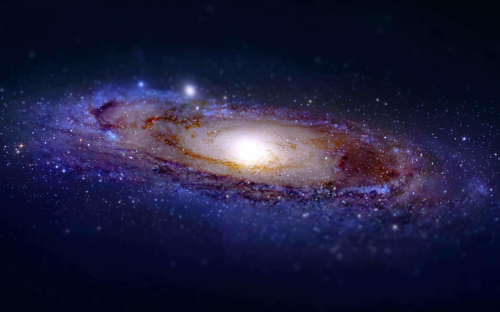 Andromeda Galaxy Tilt-Shift Wallpaper for Desktop 1680x1050