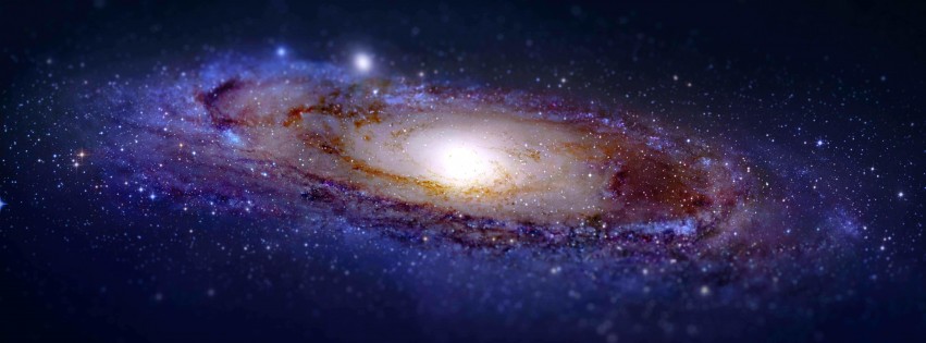 Andromeda Galaxy Tilt-Shift Wallpaper for Social Media Facebook Cover