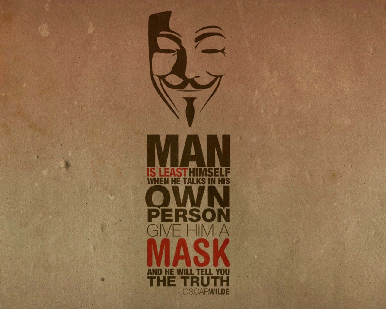 Anonymous Oscar Wilde Quote Wallpaper for Desktop 1280x1024