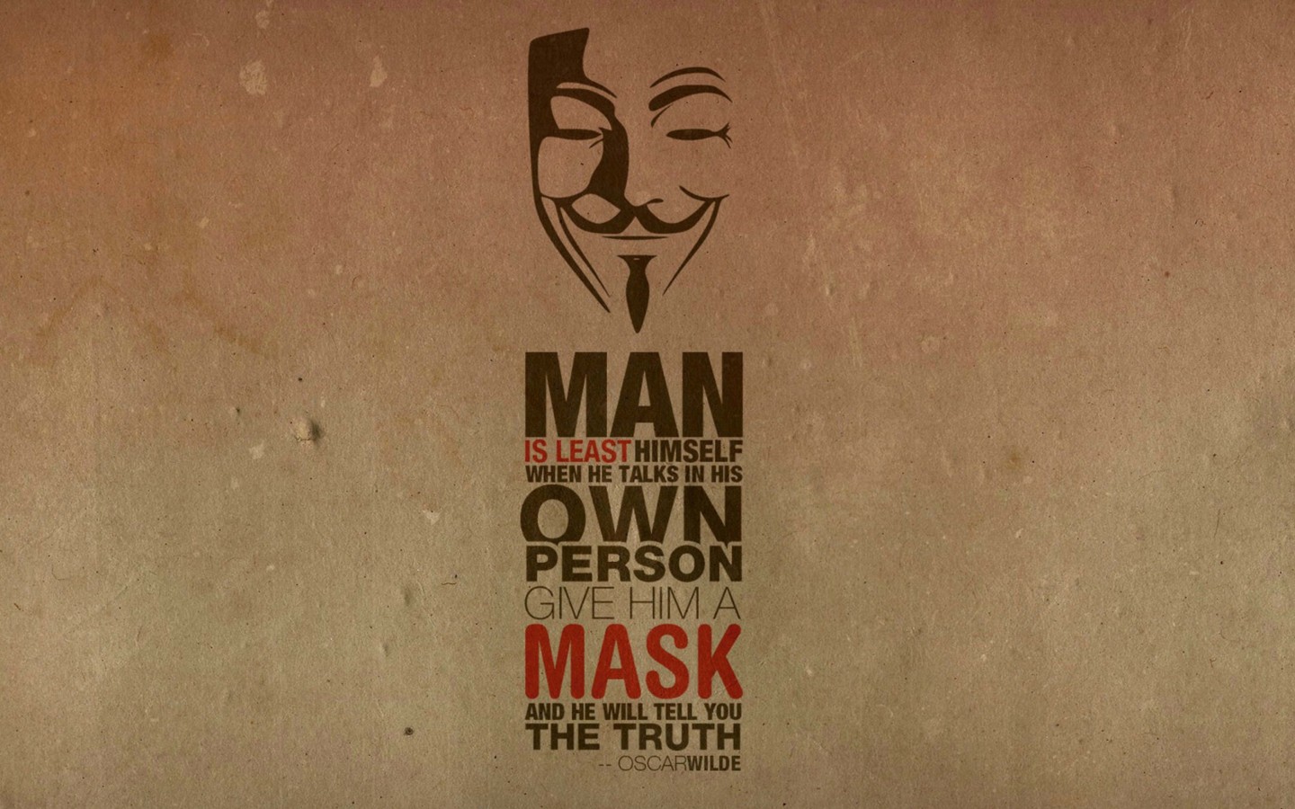 Anonymous Oscar Wilde Quote Wallpaper for Desktop 1440x900
