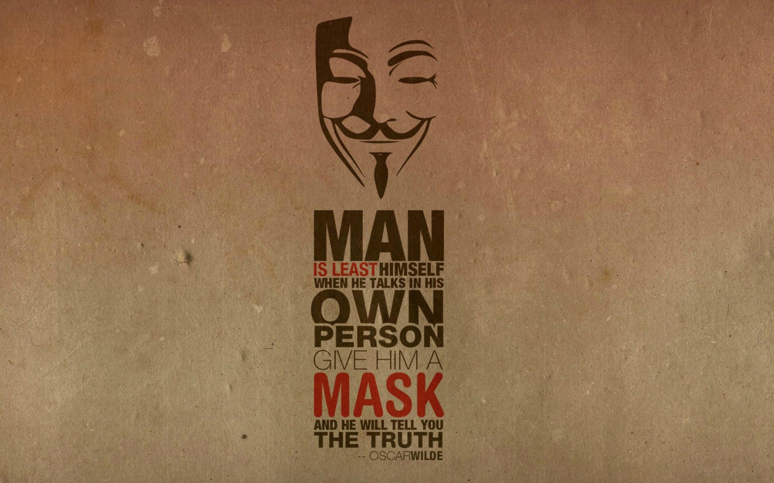Anonymous Oscar Wilde Quote Wallpaper for Desktop 2560x1600