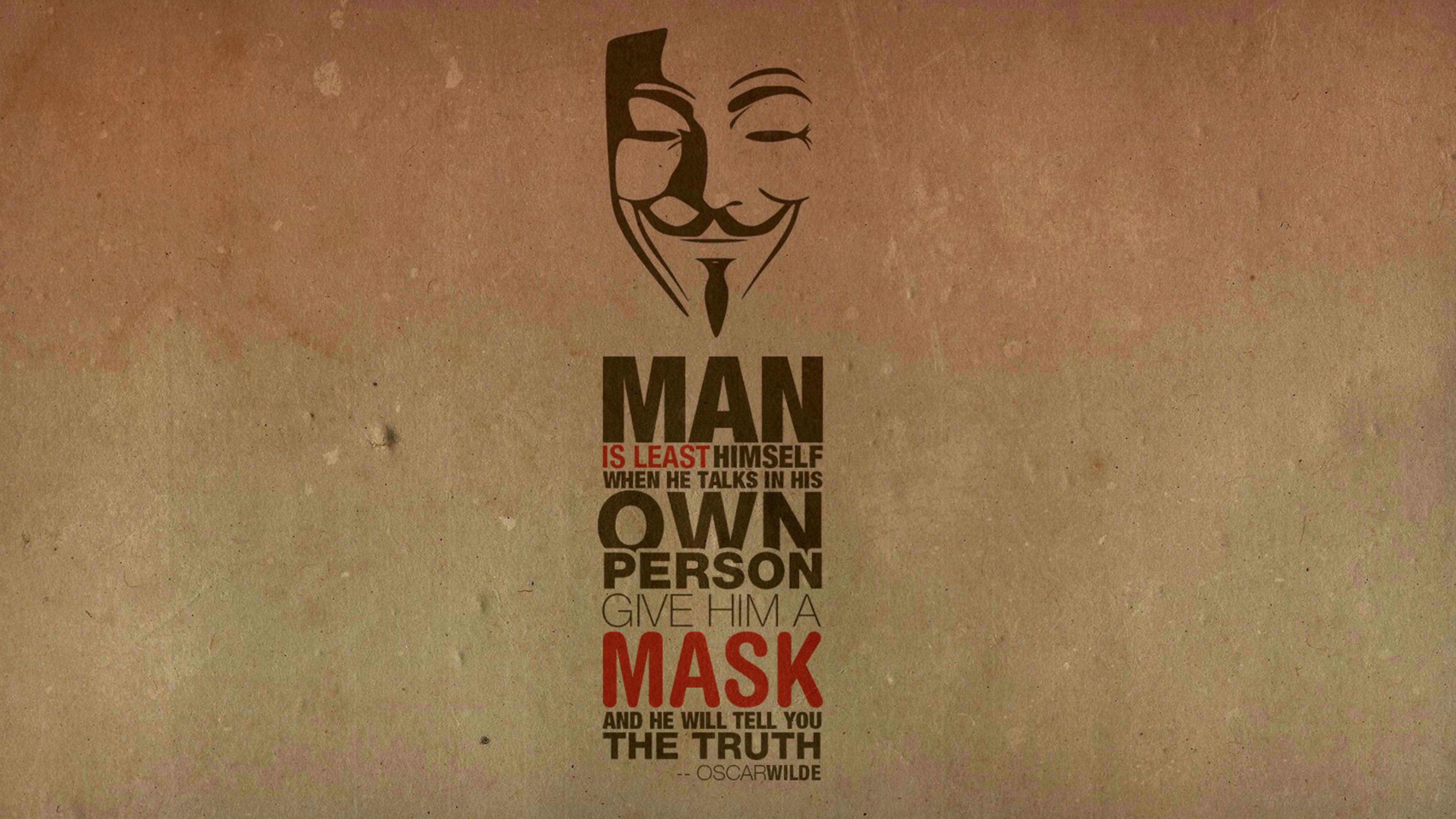 Anonymous Oscar Wilde Quote Wallpaper for Desktop 4K 3840x2160