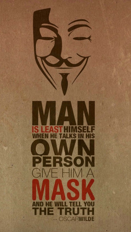 Anonymous Oscar Wilde Quote Wallpaper for LG G2 mini