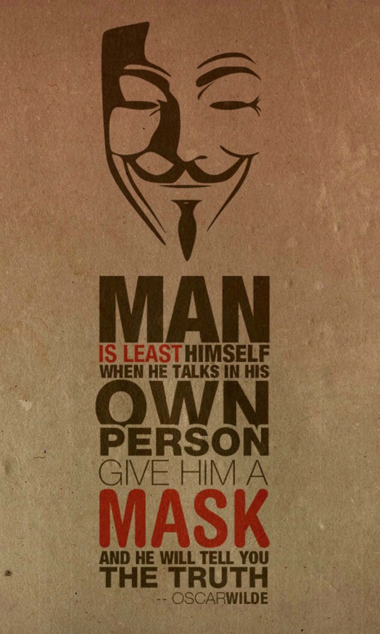 Anonymous Oscar Wilde Quote Wallpaper for Google Nexus 4