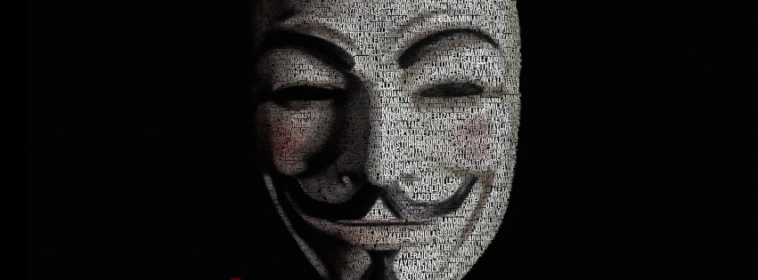 Anonymous Typeface Portrait Wallpaper for Social Media Facebook Cover