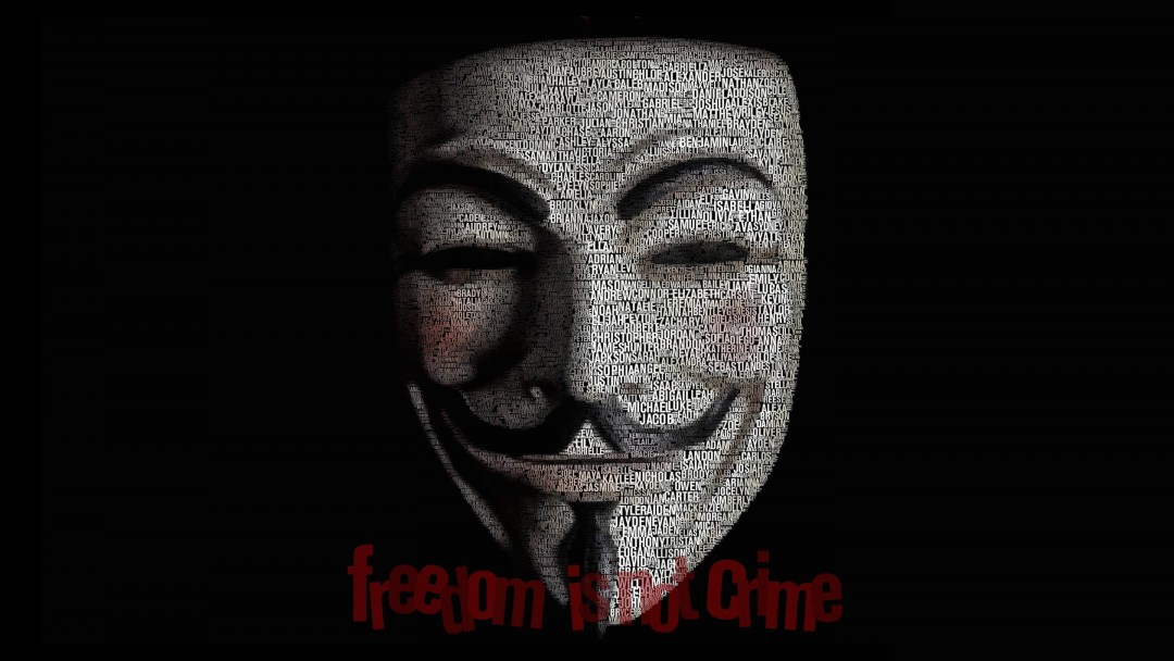 Anonymous Typeface Portrait Wallpaper for Social Media Google Plus Cover