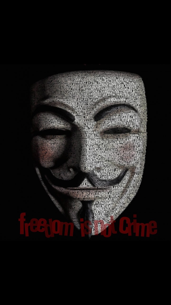 Anonymous Typeface Portrait Wallpaper for HTC One mini