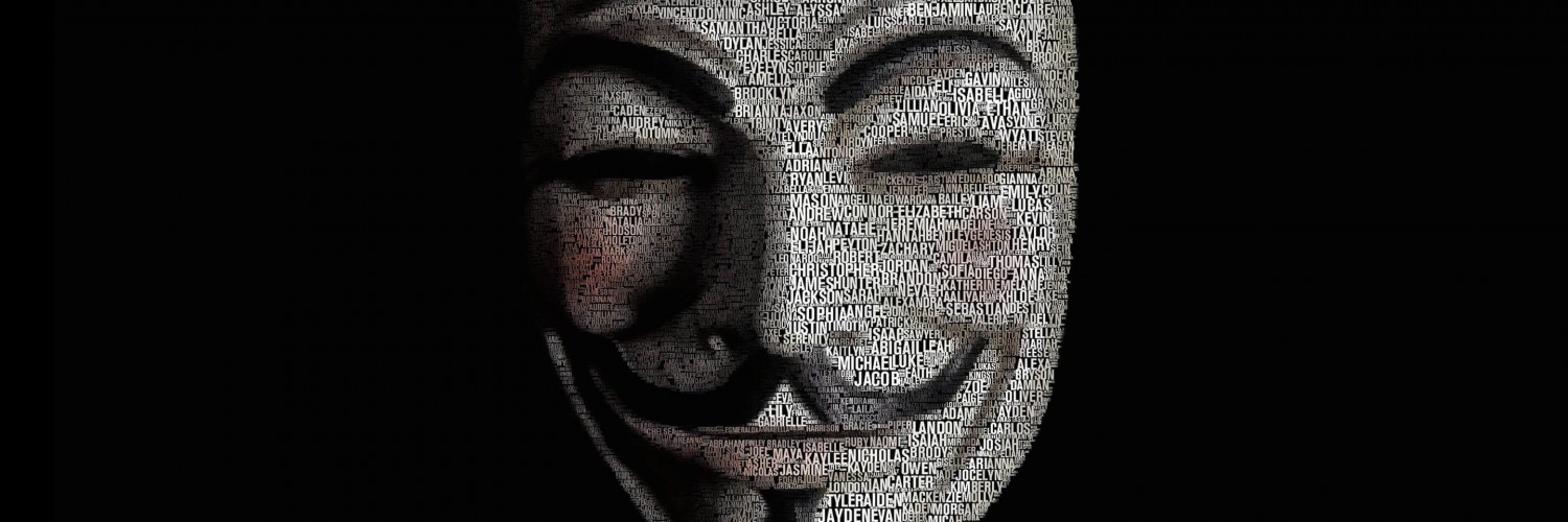 Anonymous Typeface Portrait Wallpaper for Social Media Twitter Header