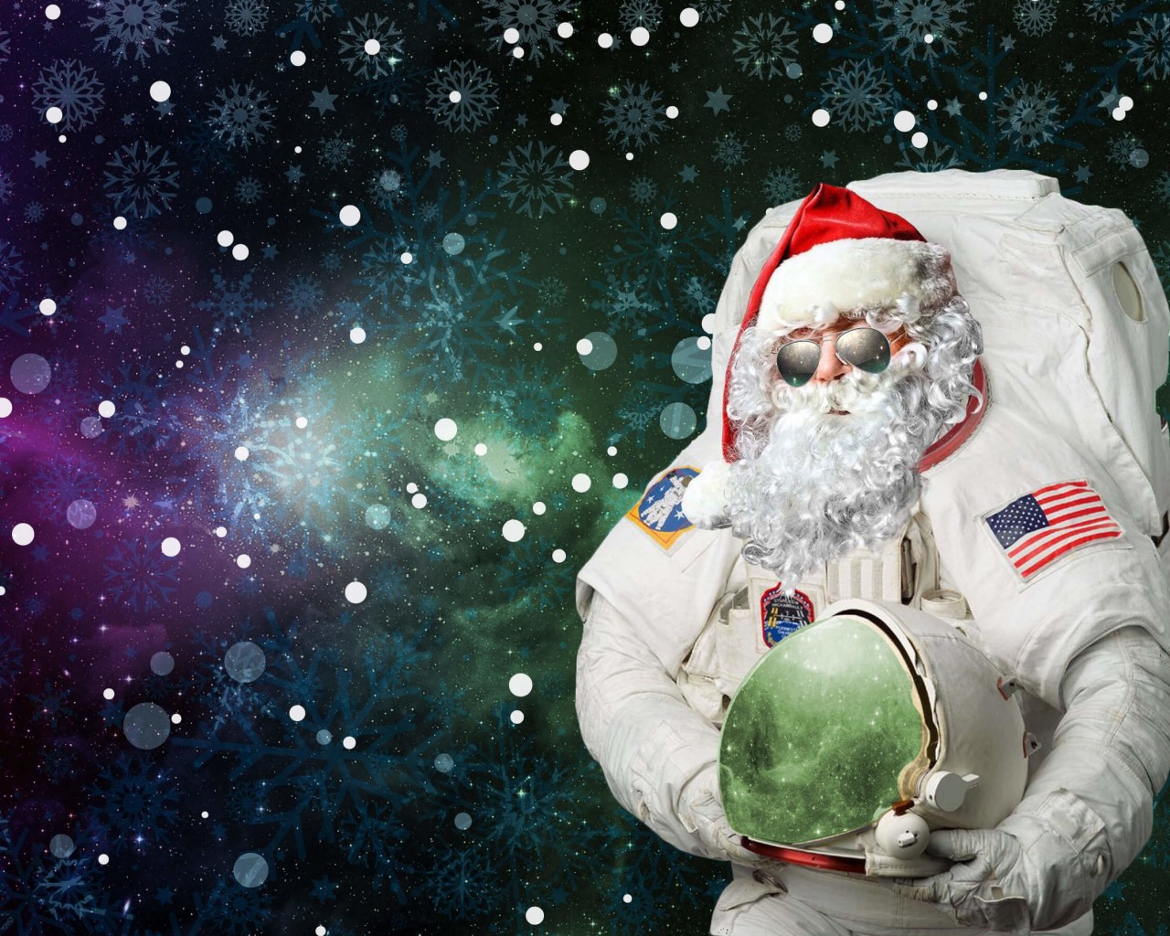 Astro Santa Wallpaper for Desktop 1280x1024